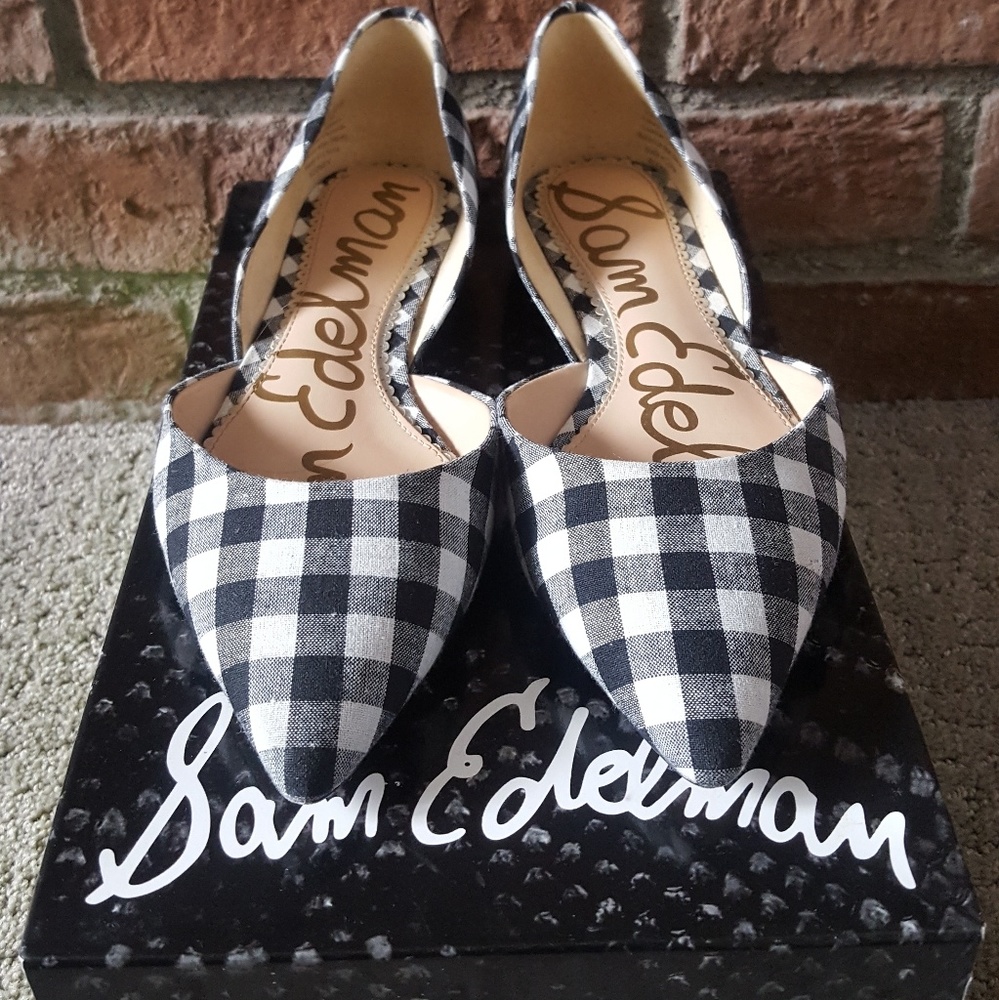 Sam Edelman Rodney d'Orsay gingham flats